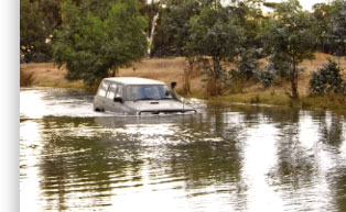 driving in water